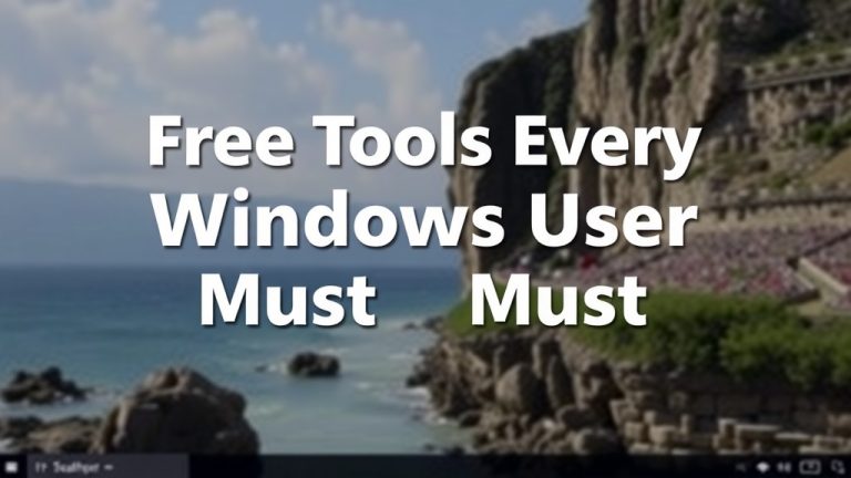 Free Tools Every Windows User Must Have