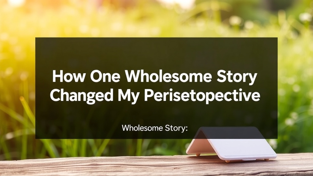 How One Wholesome Story Changed My Perspective Forever