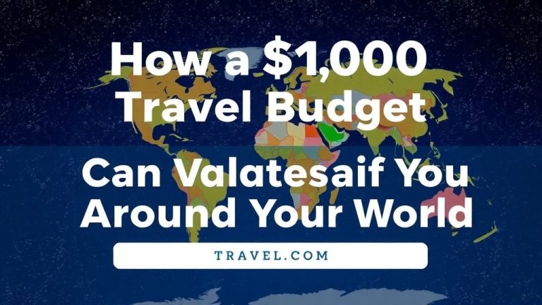 How a $1000 Travel Budget Can Take You Around the World