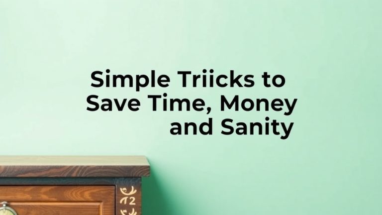 Simple Tricks to Save Time, Money, and Sanity