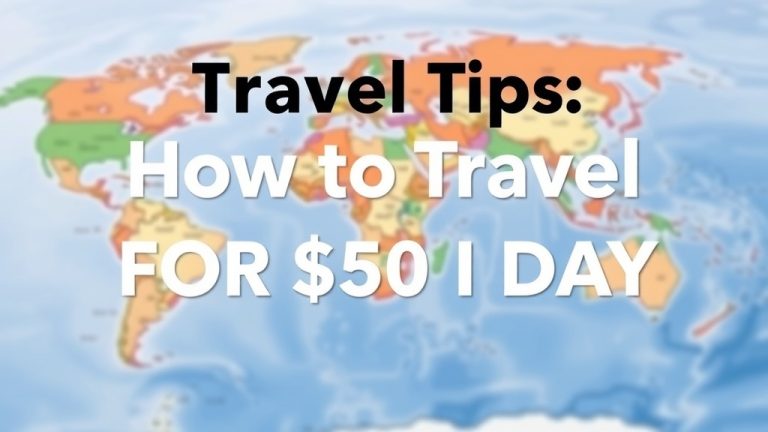 Travel Tips: How to Travel the World for $50 a Day